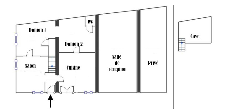 Plan du refuge des extases rez de chaussée - L'antre des vices, gites BDSM près de Valence en Rhone-Alpes Plan du refuge des extases rez de chaussée - L'antre des vices, gites BDSM près de Valence en Rhone-Alpes