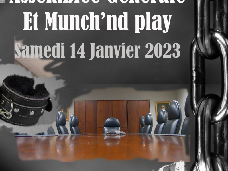 Evènement BDSM Valence : 14/01/2023 : AG Dolandie et Munch&Play | Antre Des Vices