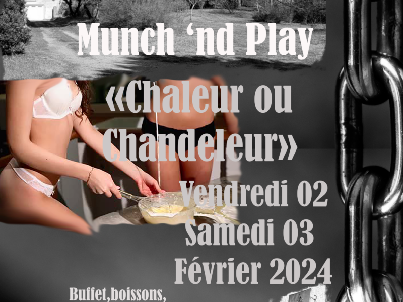 Evènement BDSM Valence : 02 et 03/02/2024 : Munch&Play chaleur ou chandeleur | Antre Des Vices
