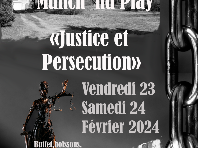 Evènement BDSM Valence : 23 et 24/02/2024: Munch&Play Justice et persecution | Antre Des Vices