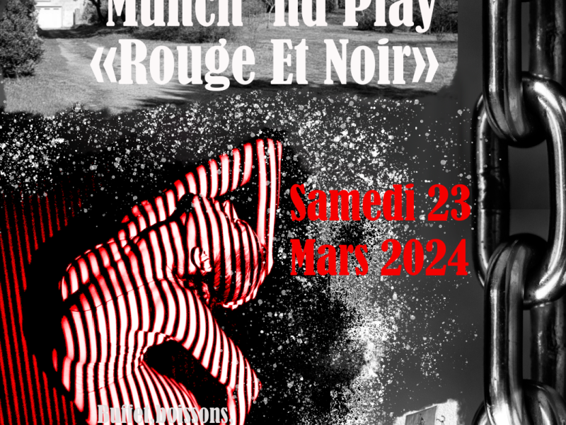 Evènement BDSM Valence : 23/03/2024: Munch&Play Rouge et noir | Antre Des Vices