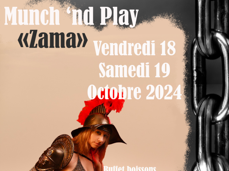 Evènement BDSM Valence : 18 et 19/10/2024: Munch&Play Zama | Antre Des Vices