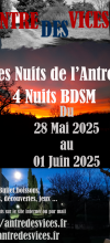 Ev&egrave;nement BDSM Valence : 28/05/2025 au 01/06/2025 : Les Nuits de l'Antre | Antre Des Vices