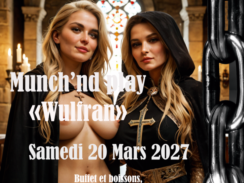 Evènement BDSM Valence : 20/03/2027 : Munch&Play Wulfran | Antre Des Vices